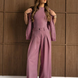 Ali Pleated Trousers - Dusty Rose