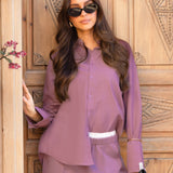 Sabrina Oversized Shirt - Dusty Rose