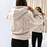 Borg Isabel Oversized Hoodie - Tan