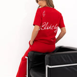 Esme Oversized T-Shirt - Hot Red