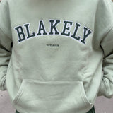 Varsity Oversized Hoodie - Light Green