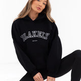 Varsity Oversized Hoodie - Black