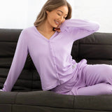 Soft Waffle Cardigan - Purple