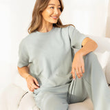 Soft Waffle Oversized T-Shirt - Sage Green