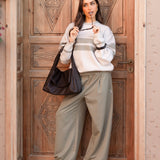 Kady Cross Over Trousers - Warm Olive
