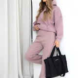 Isabel Wide Leg Sweatpants - Dusty Pink