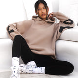 Isabel Hoodie & Leggings Set - Tan & Black