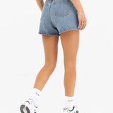 Blakely High Rise Denim Shorts - Faded Blue