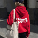 Motion Oversized Hoodie - Cherry Red